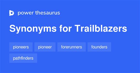 trailblazers synonym